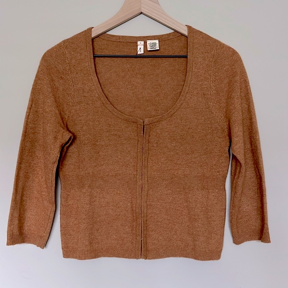 MOTH Anthropologie Wool Cashmere Angora Crop Sweater  Shrug